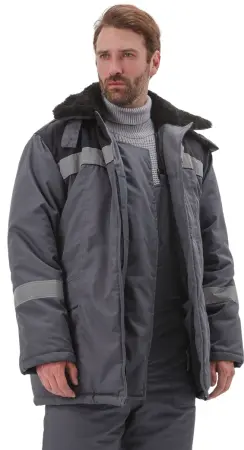 Костюм ВЬЮГА зимний с ПК (т.серый/чёрный) Костюм ВЬЮГА зимний с ПК (т.серый/чёрный)