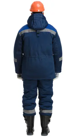 Костюм RONTA KS241 зимний с ПК (т.синий/васильковый)