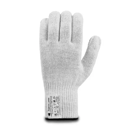 Перчатки ЛЮКС рабочие трикотажные с ПВХ 5-нитей (белый)