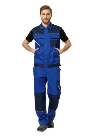 Жилет МЕГАПОЛИС (васильковый/т.синий)