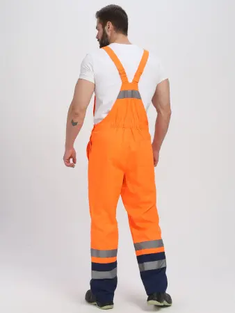 Костюм ДОРОЖНИК комбинированный с ПК (оранжевый/т.синий)