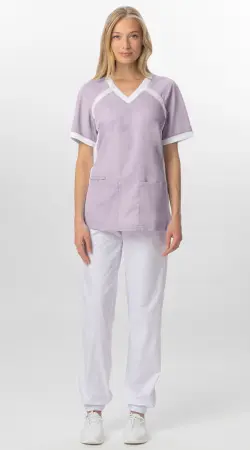 Блуза БЕРТИ женская (розовый/белый) женские медицинские