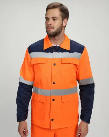 Костюм ROAD WORK с ПК (оранжевый/т.синий)
