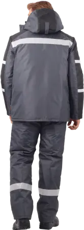 Костюм РОУД зимний с ПК (т.серый/черный)