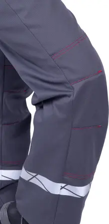 Полукомбинезон ХАЙ-ТЕК SAFETY женский (серый/красный)