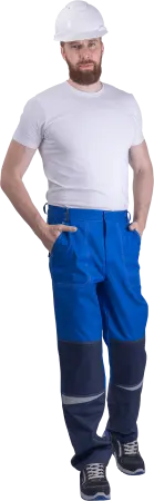 Костюм КМ-10 ЛЮКС летний с БР (василек/т.синий)