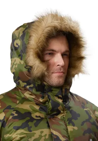 Куртка АЛЯСКА зимняя удлиненная (кмф флора)