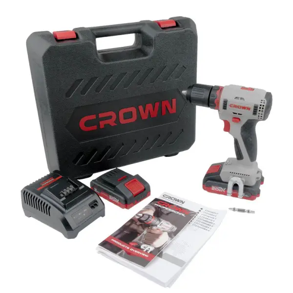 Аккумуляторный шуруповерт CROWN CT21091HX-2 BMC BL 20В 55Нм 2х2А/ч Аккумуляторный шуруповерт CROWN CT21091HX-2 BMC BL 20В 55Нм 2х2А/ч
