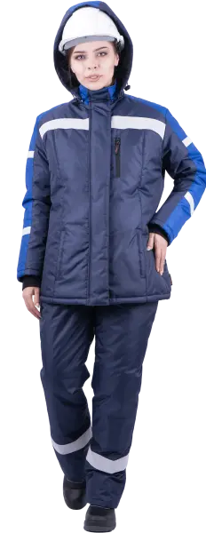 Костюм РОУД женский зимний с ПК (т.синий/василек)