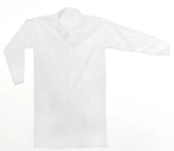 Халат процедурный STANDART ТМ KLEVER 20 г/м2 длина 110см на 3 кнопках (белый)