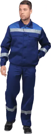 Костюм МАСТЕР ЛЮКС с ПК (т.синий/василек)