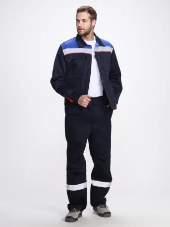 Костюм ФЛОФТ-1 СОП UZ с БР (т.синий/васильковый/красный)