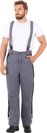 Брюки ХАЙ-ТЕК зимние (серый/черный)