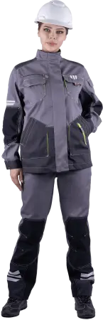 Куртка ЭДВАНС женская (серый/т.серый/черный)