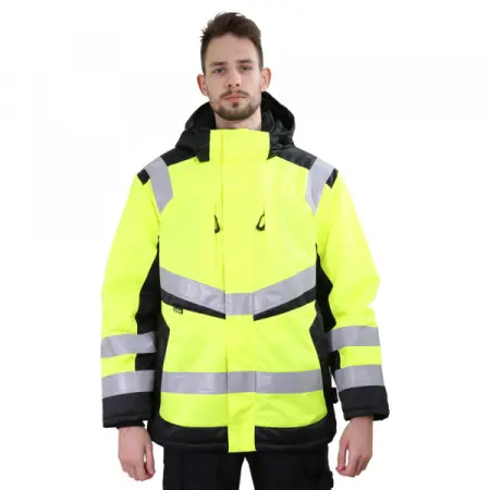 Куртка Brodeks KW 216 зимняя сигнальная (желтый/черный) Куртка Brodeks KW 216 зимняя сигнальная (желтый/черный)