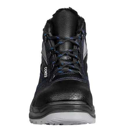 Ботинки СОЮЗНИК ПУ/ТПУ нат.кожа иск.мех с МП (черный)