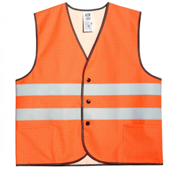Жилет ПРОМЕТЕЙ сигнальный огнестойкий с 2 СОП (оранжевый)