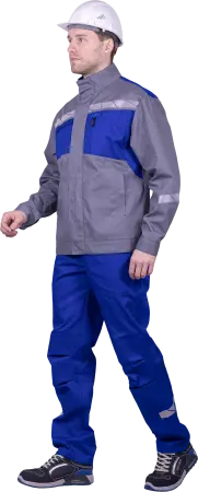 Куртка СТРОНГ ИМПОРТ (серый/васильковый)