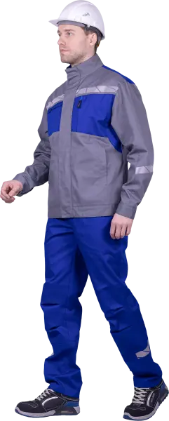 Куртка СТРОНГ ИМПОРТ (серый/васильковый)