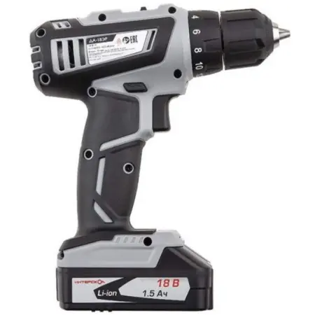 Аккумуляторная дрель-шуруповерт ИНТЕРСКОЛ ДА-18ЭР 536.0.2.02 18В 38Нм 2х1.5А/ч