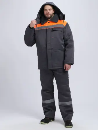 Костюм Т-УЛЬТРА СОП зимний с БР (т.серый/оранжевый)