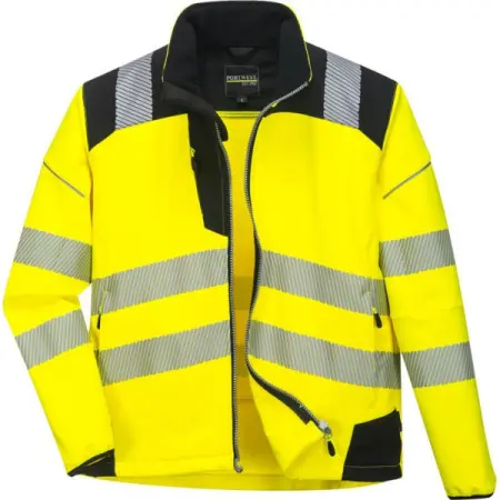Куртка PORTWEST T402 софтшэлл сигнальный (желтый/черный) Куртка PORTWEST T402 софтшэлл сигнальный (желтый/черный)