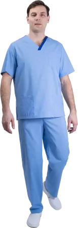 Костюм ХИРУРГ МЕДИКАЛ с БР (голубой) мужские медицинские
