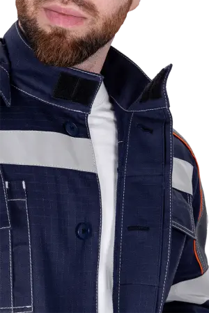 Костюм МЕГАСТАТОЙЛ NEW с БР (т.синий/серый/оранжевый)