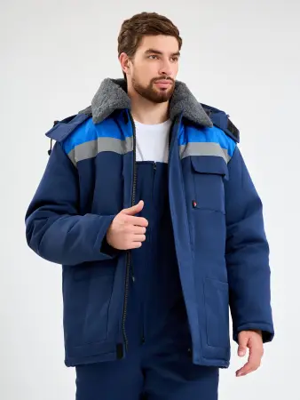 Костюм КВАЙЛ-2 зимний с ПК (т.синий/васильковый)