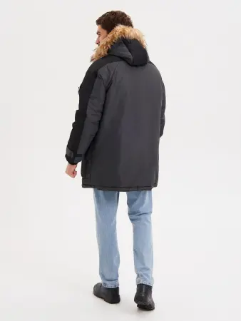 Куртка ПРЕМЬЕР зимняя (серый/черный)