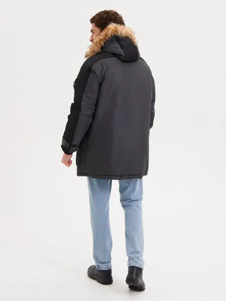 Куртка ПРЕМЬЕР зимняя (серый/черный)