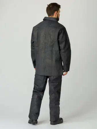 Костюм сварщика цельноспилковый 2 кл.защиты спилок 0,9-1,2 (черный)