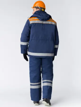 Костюм ГОРИЗОНТ-ЛЮКС зимний с БР (т.синий/оранжевый)
