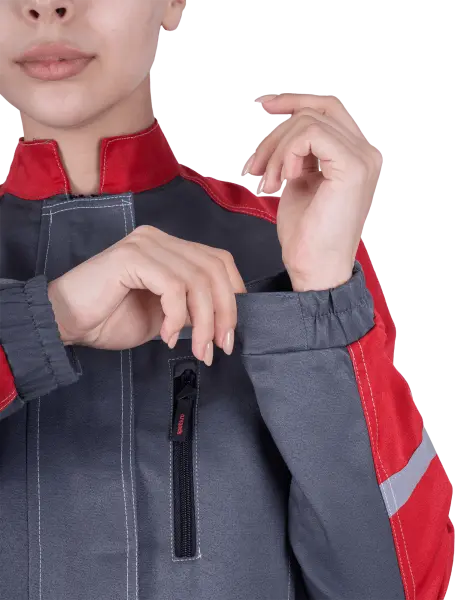 Костюм РОУД женский с БР (серый/красный)