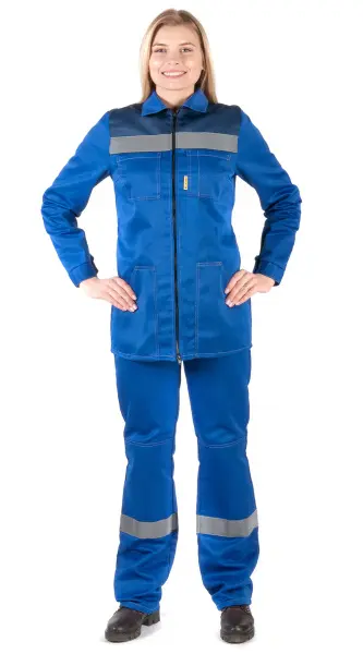Костюм RONTA KS815 женский с БР (т.синий/васильковый)