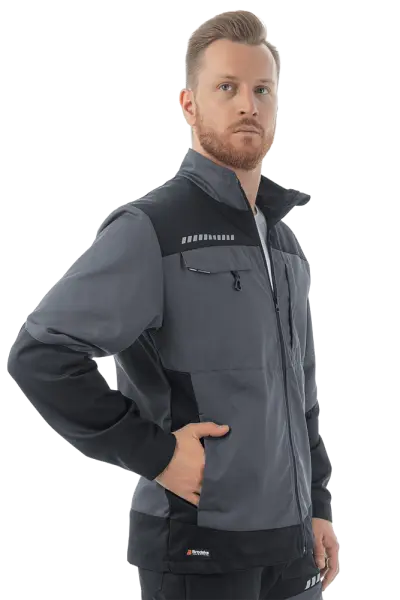 Куртка BRODEKS KS 234 (серый/черный) с вашим логотипом
