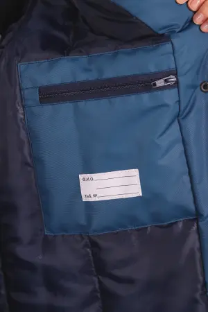 Куртка ВИРАЖ НЕО женская зимняя (морская волна/т.синий)