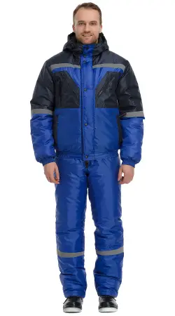 Куртка RONTA KR634 зимняя (т.синий/васильковый)