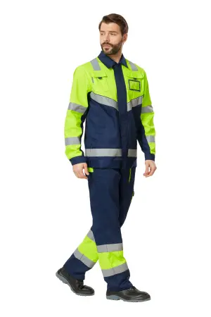 Костюм ИЛИОН сигнальный с БР (желтый/т.синий) Костюм ИЛИОН сигнальный с БР (желтый/т.синий)