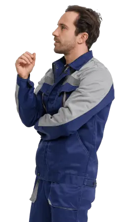 Костюм RONTA KS818 с ПК (т.синий/серый)