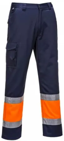 Брюки PORTWEST E049 (сигнальный оранжевый/т.синий)