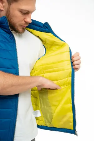 Жилет J-01 зимний (васильковый/лимонный)