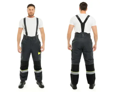 Костюм ОРЕГОН-МЕМБРАНА зимний с БР (т. серый/черный/лимонный)