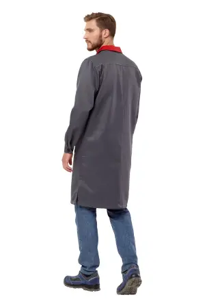 Халат СТРАЙК (серый/красный)