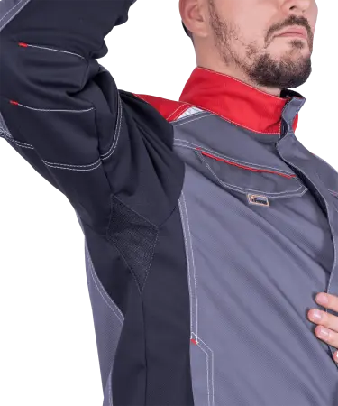 Куртка ТУРБО SAFETY (серый/чёрный/красный)