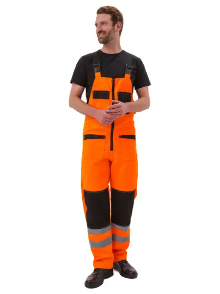 Костюм ПРОТЕКТ-ЛЮКС сигнальный с ПК (оранжевый/черный)