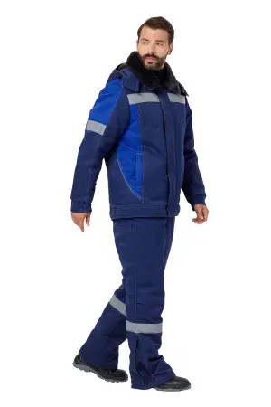 Костюм СТРАЙК зимний с ПК (т.синий/василек)