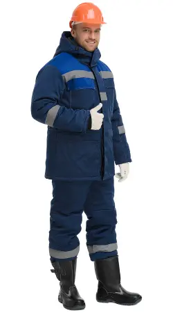 Костюм RONTA KS242 зимний с ПК (т.синий/васильковый)