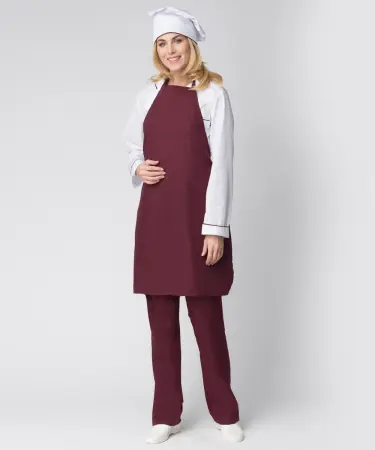 Костюм ГУРМАН женский (белый/бордовый)