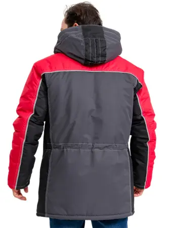Куртка RONTA KR615 MEMBRANE зимняя (т.серый/черный/красный)